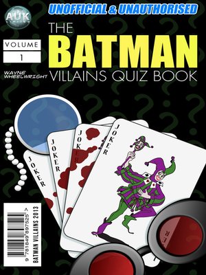 cover image of The Batman Villains Quiz Book